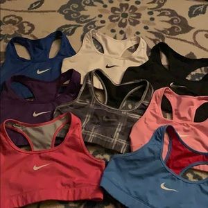 Lot of (7) Nike sports bras size small